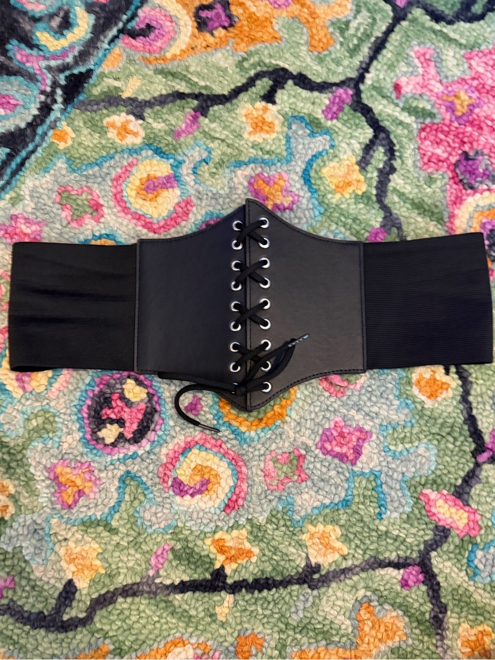 Black Lace-Up Waist Belt - Women Accessories